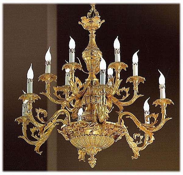 Chandelier FBAI 3167/6+6 factory FBAI from Italy. Foto №1