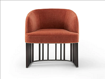Fabric easy chair with removable cover GIORGETTI HERO