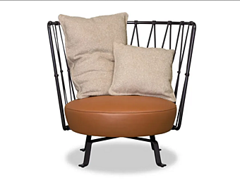 Garden armchair Pedro BAXTER with upholstered back factory BAXTER from Italy