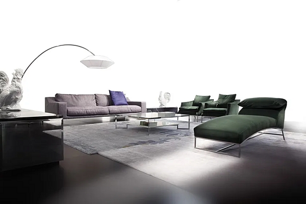 Fabric sofa with upholstered back ERBA ITALIA Indizio factory ERBA ITALIA from Italy. Foto №13