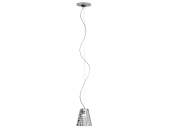 Glass pendant lamp Flow Halogen Fabbian factory Fabbian from Italy