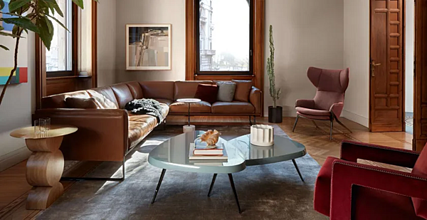 Round solid wood coffee table CASSINA Constantin factory CASSINA from Italy. Foto №2