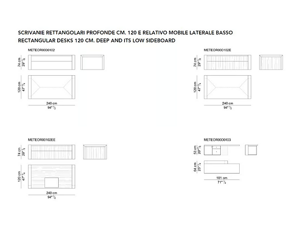 L Shaped Leather Executive Desk Meteora I 4 Mariani factory i 4 Mariani from Italy. Foto №9
