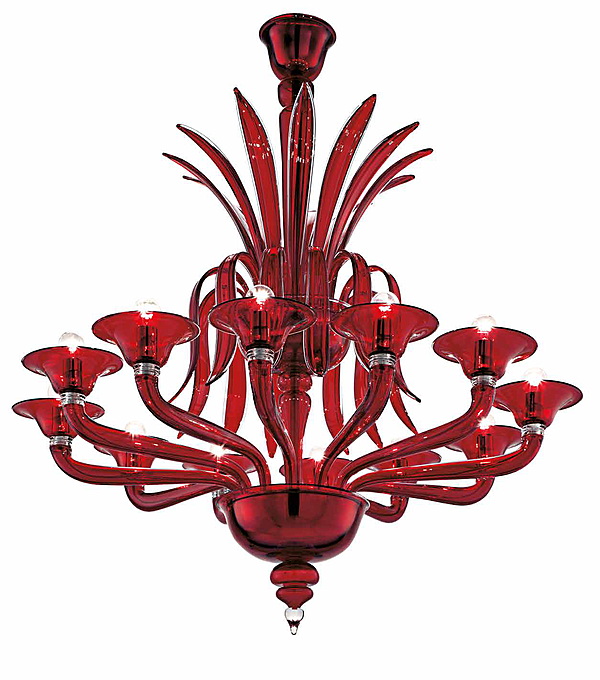 Chandelier Barovier&Toso Odile 5307/12 factory Barovier&Toso from Italy. Foto №1