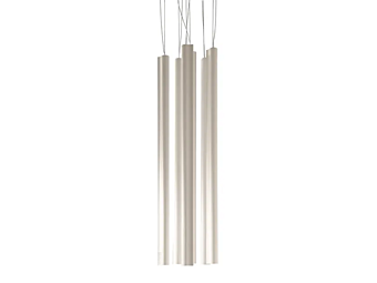LED pendant lamp in tanned leather leaf design GIORGETTI