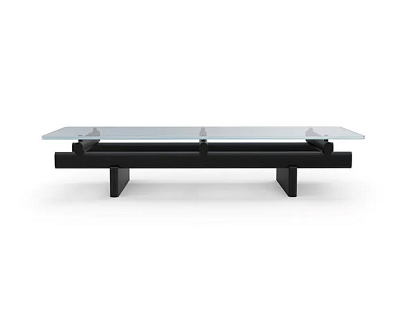 Low rectangular coffee table wood and glass CASSINA Sengu factory CASSINA from Italy. Foto №2