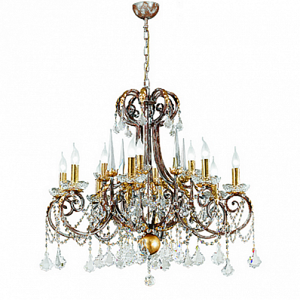 Chandelier MM LAMPADARI 6419/8+4 factory MM LAMPADARI from Italy. Foto №1