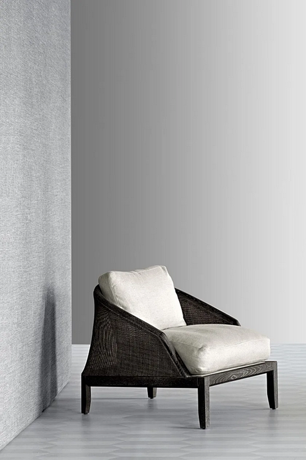 Armchair with armrests upholstered in fabric Potocco Grace 834 PB 834/PB factory POTOCCO from Italy. Foto №3