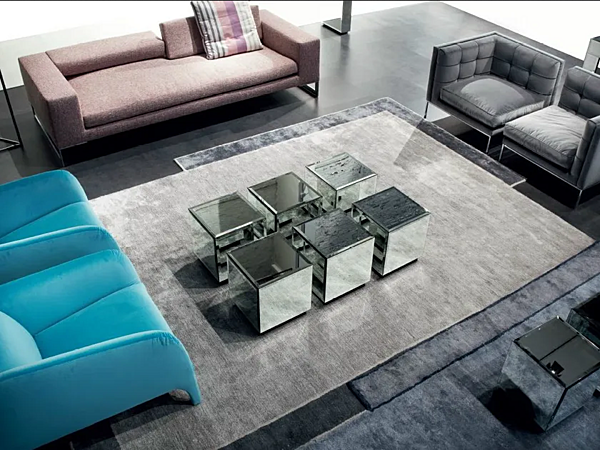 Low square mirrored glass coffee table ERBA ITALIA Riflesso factory ERBA ITALIA from Italy. Foto №5