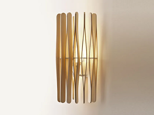 Wooden wall light Fabbian Stick Collection factory Fabbian from Italy. Foto №2
