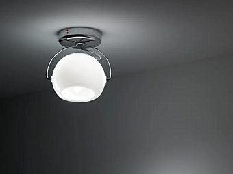 Adjustable ceiling spotlight white Fabbian Beluga factory Fabbian from Italy
