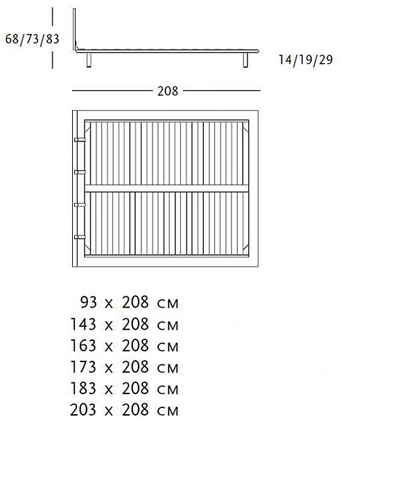 Height Adjustable Double Bed in Fabric or Leather ZANOTTA Milano factory ZANOTTA from Italy. Foto №7