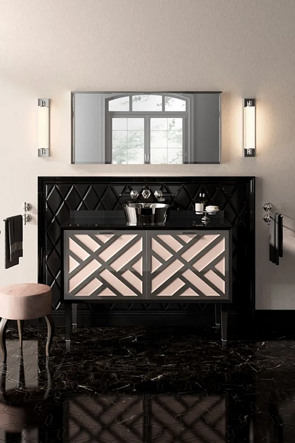 Floor standing wooden vanity unit with doors Park Avenue Cora 2A PKRCORA2AANT factory Park Avenue from Italy. Foto №9