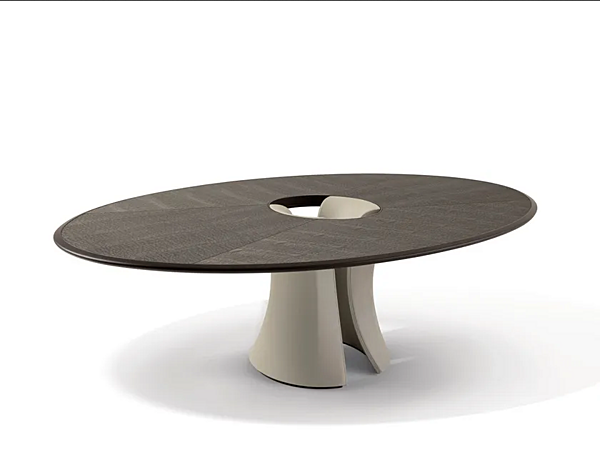 Oval walnut living room table GIORGETTI Enso factory GIORGETTI from Italy. Foto №1