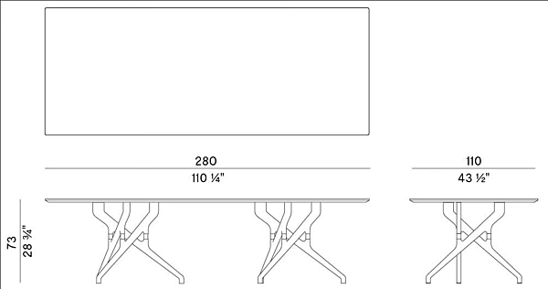 Rectangular dining table in ash wood Potocco Torso 837 TR 837/TR factory POTOCCO from Italy. Foto №3
