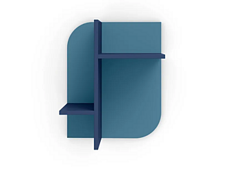 Wall unit Cloud Nidi wood with soft back panel factory nidi from Italy