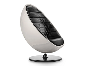 Swivel high back leather armchair Planet I 4 Mariani