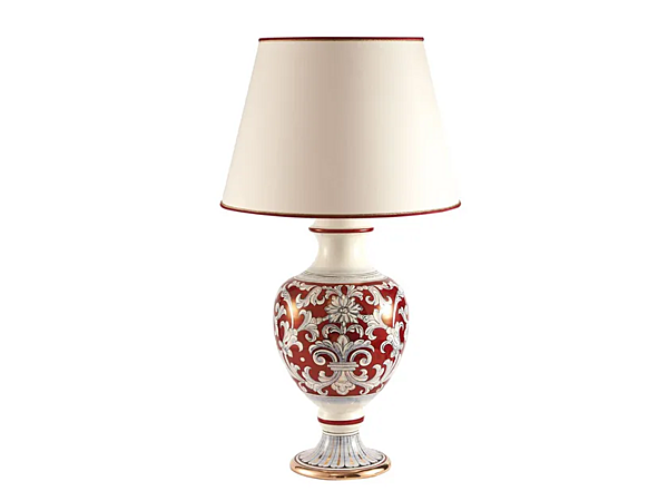 Handmade ceramic table lamp Lustro Rubino L_Antica Deruta LR/563/L/50 factory L'Antica Deruta from Italy. Foto №1