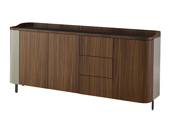 Multi-layer wood sideboard with doors and drawers LIGNE ROSET Postmoderne 00VHAB1N factory LIGNE ROSET from Italy. Foto №2