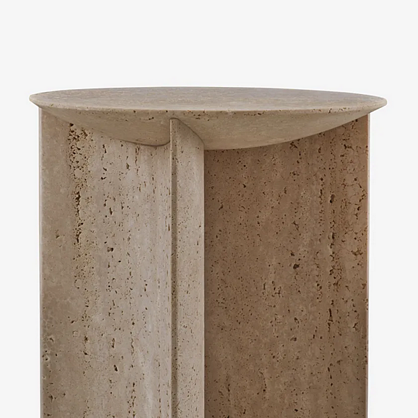 Round travertine coffee table LIGNE ROSET Apuso Rondone factory LIGNE ROSET from Italy. Foto №4