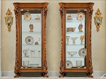 Wood and Glass Display Cabinet MODENESE GASTONE 14121 14122 factory MODENESE GASTONE from Italy