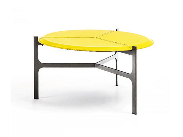 Round Tanned Leather Coffee Table Enrico Pellizzoni Sydney factory ENRICO  PELLIZZONI from Italy. Foto №1