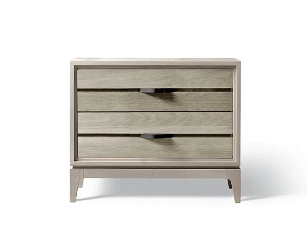 Solid wood bedside table with drawers DALE Binario M616 factory DALE from Italy. Foto №1