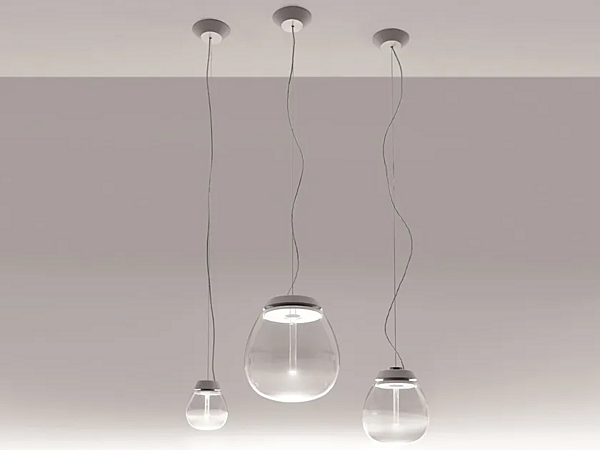 LED pendant lamp made of blown glass Empatia Artemide factory Artemide from Italy. Foto №1