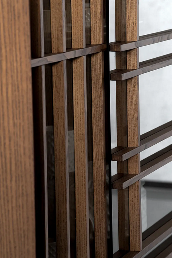 Wood and glass highboard with sliding doors Potocco SEN 886 MA 886/MA factory POTOCCO from Italy. Foto №6