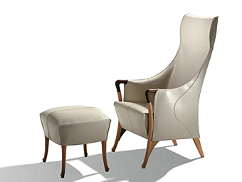 High Back Leather Armchair Progetti GIORGETTI High Back Leather Armchair Progetti GIORGETTI factory GIORGETTI from Italy