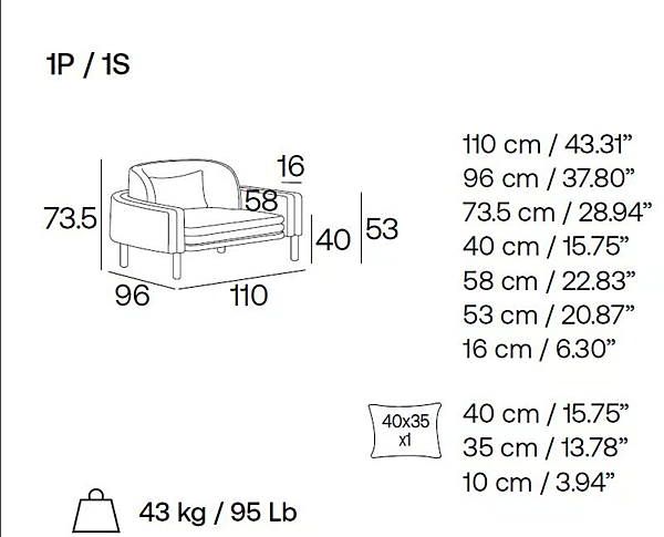 Armchair with armrests in fabric Mercury Adrenalina IMB1054260 factory ADRENALINA from Italy. Foto №9