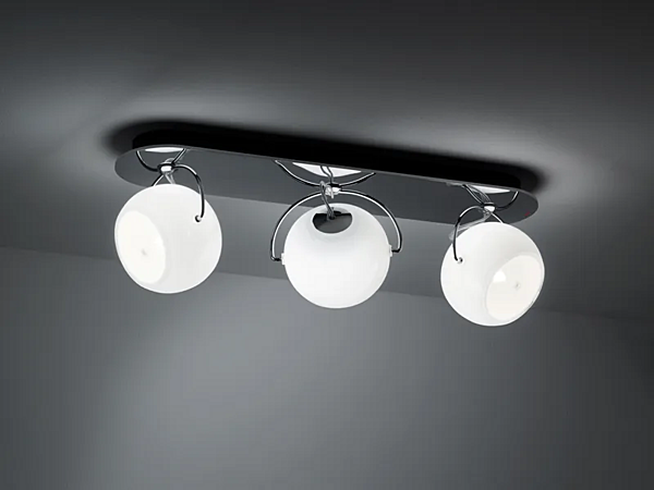 Adjustable White Ceiling Lamp Fabbian Beluga factory Fabbian from Italy. Foto №2