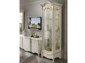 Wooden display cabinet with integrated lighting CASA +39 DIAMANTE 2603