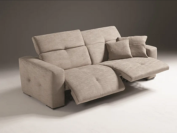 Relaxing fabric sofa with electric motion removable cover Egoitaliano Sauvanne factory Egoitaliano from Italy. Foto №1