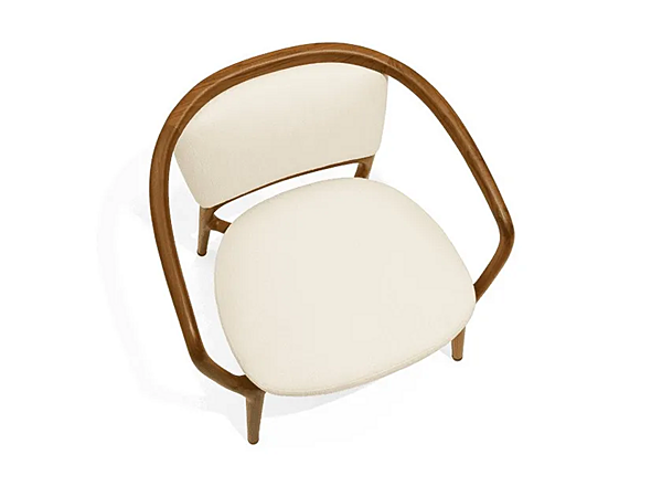 Upholstered fabric armchair with armrests GIORGETTI Pamina 53440 factory GIORGETTI from Italy. Foto №3