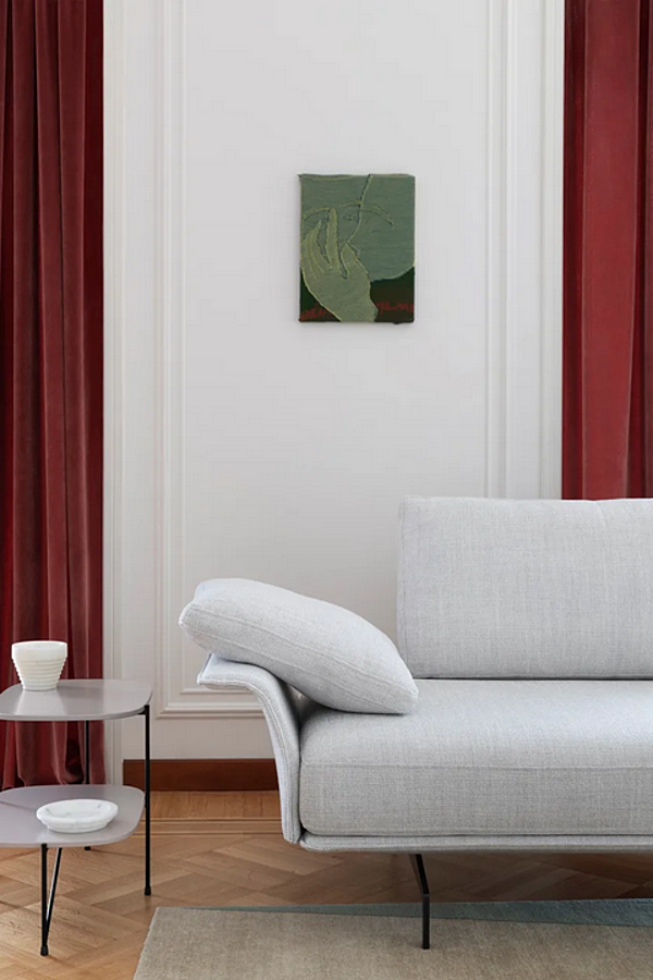 Fabric sofa with removable cover Saba Avant Apres factory SABA from Italy. Foto №8