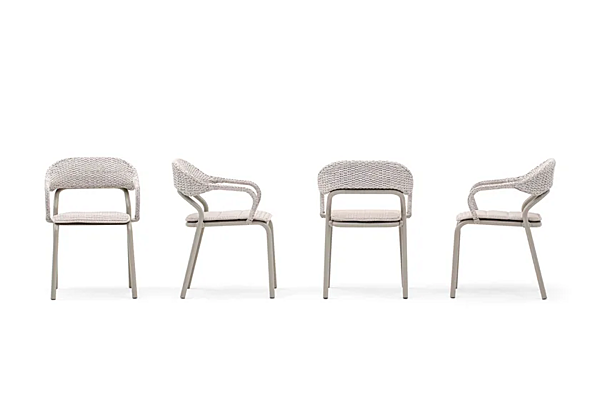 Stackable aluminium chair with armrests VARASCHIN Noss 2450 factory VARASCHIN from Italy. Foto №5