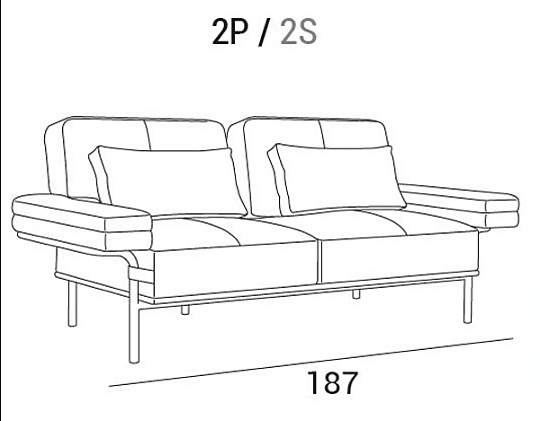 Two-Seater Fabric Sofa Leo Adrenalina IMB1072109 factory ADRENALINA from Italy. Foto №7