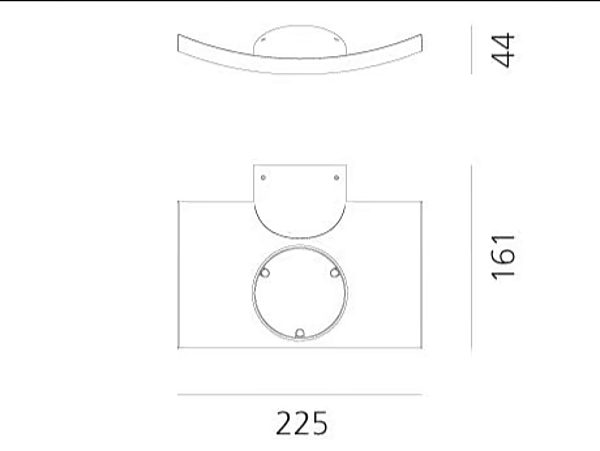 LED Wall Light in Die-Cast Aluminium Microsurf Artemide 1646010A factory Artemide from Italy. Foto №6