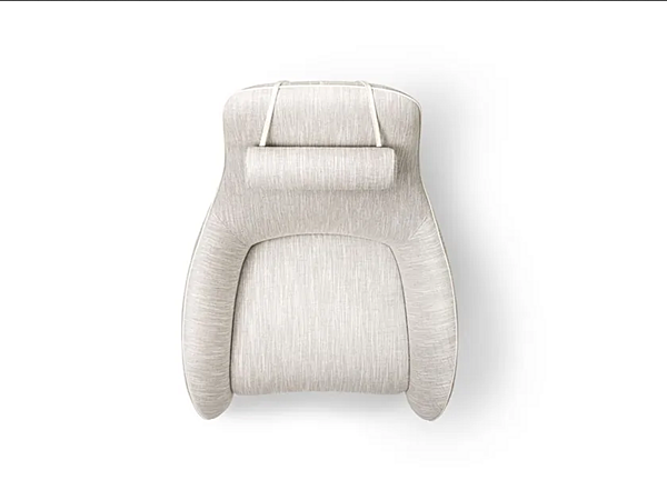 Fabric armchair with removable cover GIORGETTI Tie XL 74400, 74405 factory GIORGETTI from Italy. Foto №2