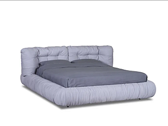 Double bed with upholstered headboard BAXTER Milano factory BAXTER from Italy