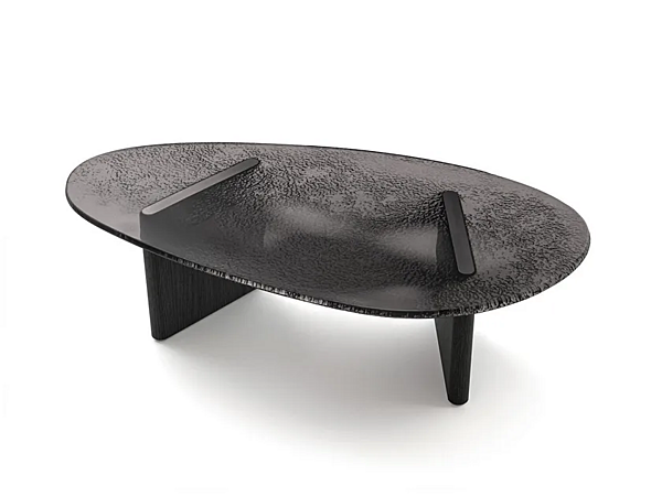 Oval Cast Glass Coffee Table Stowe MisuraEmme factory MisuraEmme from Italy. Foto №1
