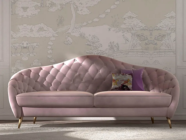 Two-Seater Tufted Fabric Sofa CASA +39 Giglio C22506 factory CASA +39 from Italy. Foto №1