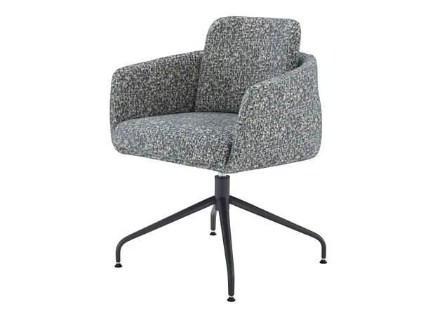 Swivel fabric chair with armrests and 4 spoke base LIGNE ROSET Tadao 10261311-10261312 factory LIGNE ROSET from Italy. Foto №2