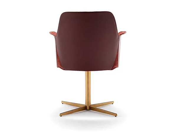 Swivel chair with 4 spoke base leather Electa FASEM Electa BC factory FASEM from Italy. Foto №6