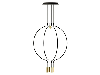 LED pendant lamp in metal AXOLIGHT Liaison Spliaix4 factory Axolight from Italy