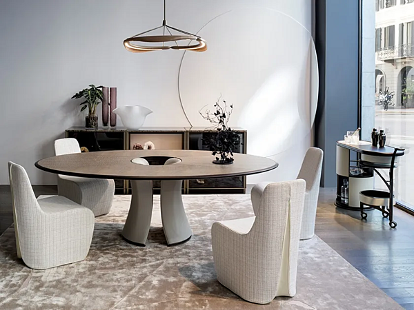 LED pendant lamp walnut GIORGETTI Dunes GA408G factory GIORGETTI from Italy. Foto №4