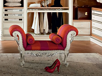 Upholstered bench in velvet Modenese Luxury Interiors 13523 Upholstered bench in velvet Modenese Luxury Interiors 13523 factory MODENESE GASTONE from Italy