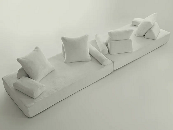 Two-seater fabric sofa with soft back Edra Sherazade factory EDRA from Italy. Foto №4