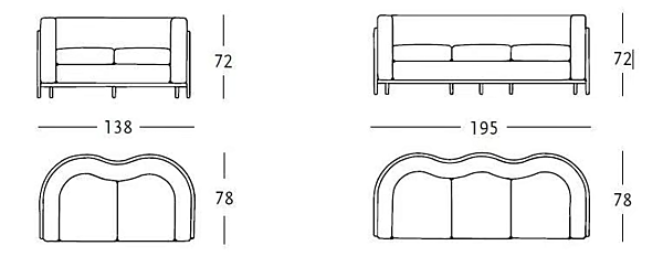 Sofa with removable cover fabric ZANOTTA Onda factory ZANOTTA from Italy. Foto №6